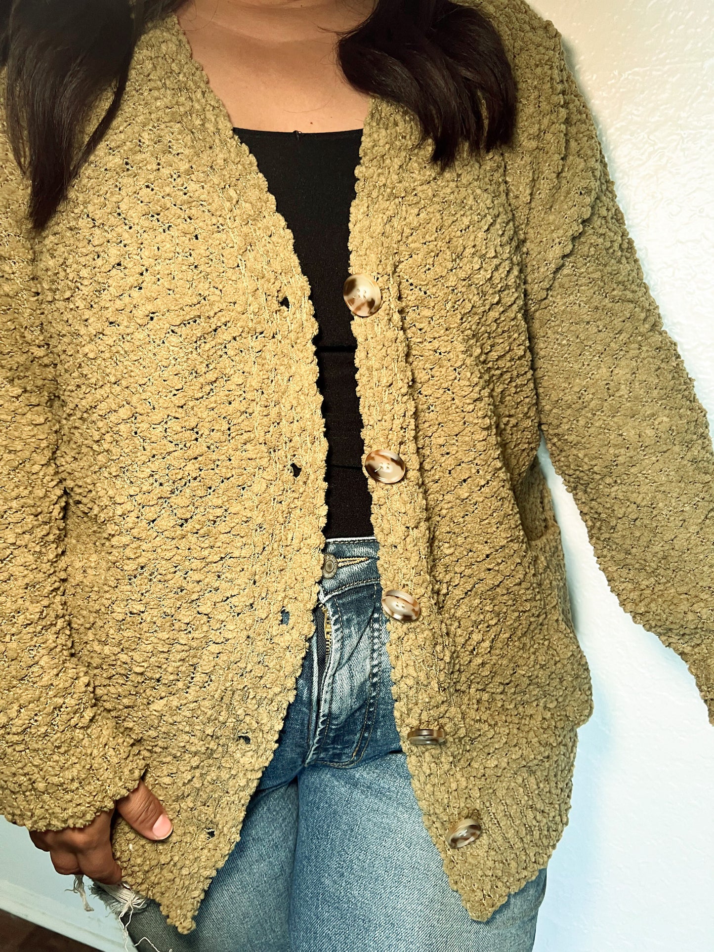 Cozy Cardi - Olive Green